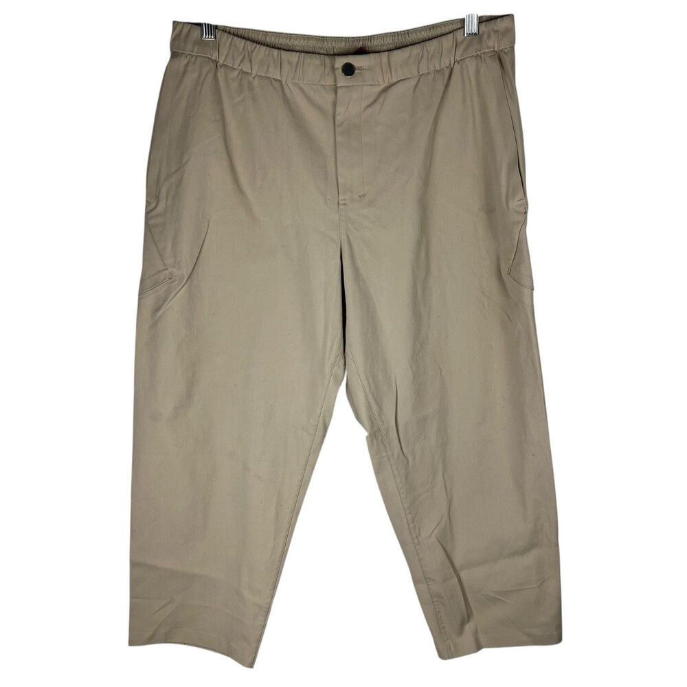 Lululemon Lab Mens Sz 38 Wool Blend Pants Short Length Relaxed Trouser Work Gym